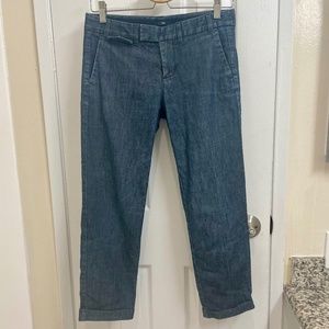 Gap denim cropped trousers size 2